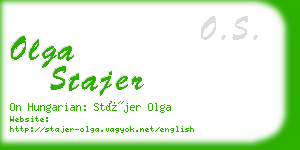 olga stajer business card